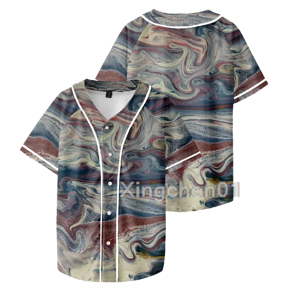 Бейзболна риза Вратовръзка боядисват, лятна тениска с къс ръкав, Унисекс, Джърси, Върхове 2023 година на издаване