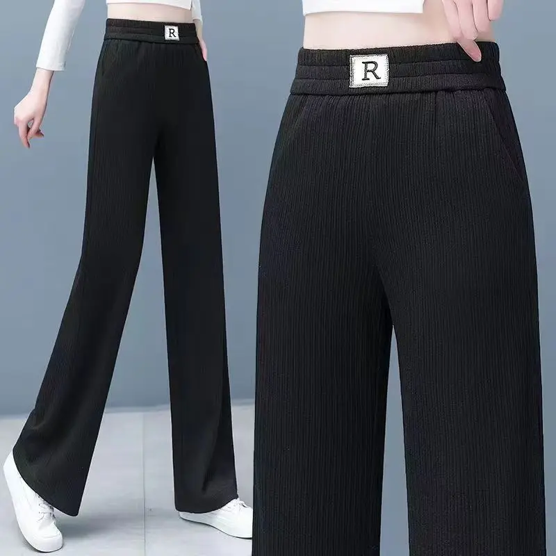 2023, Пролетно-летни спортни Панталони за жени, прави Панталони пълна дължина с висока Талия, Нови Панталони свободно, намаляване, Дамски панталони T06