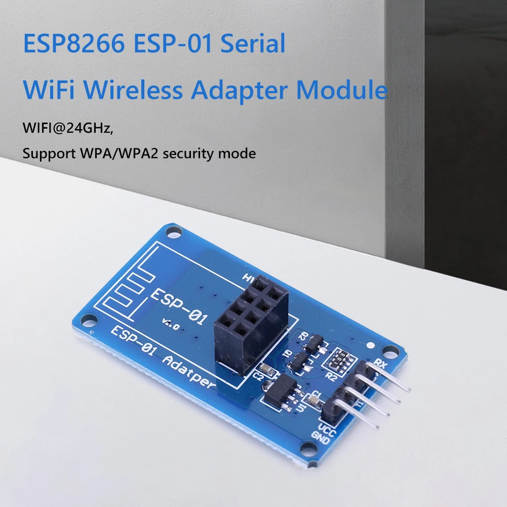 ESP8266 ESP-01 WiFi Модул Безжичен адаптер 3,3 5 В Електронен модул Поддържа режим на сигурност WPA/WPA2, Съвместим с Arduino