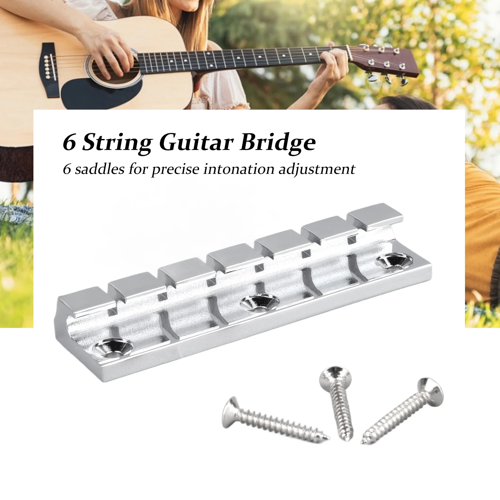 6-Струнное Седлото с винтове, мост от с сплав, Сменяеми Аксесоари за електрическа китара