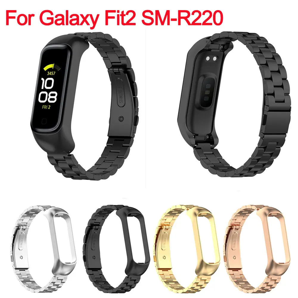 Каишка за часовник от неръждаема стомана, каишки за Samsung Galaxy Fit 2, гривна SM-R220, взаимозаменяеми каишка за Samsung Galaxy Fit2, въжета