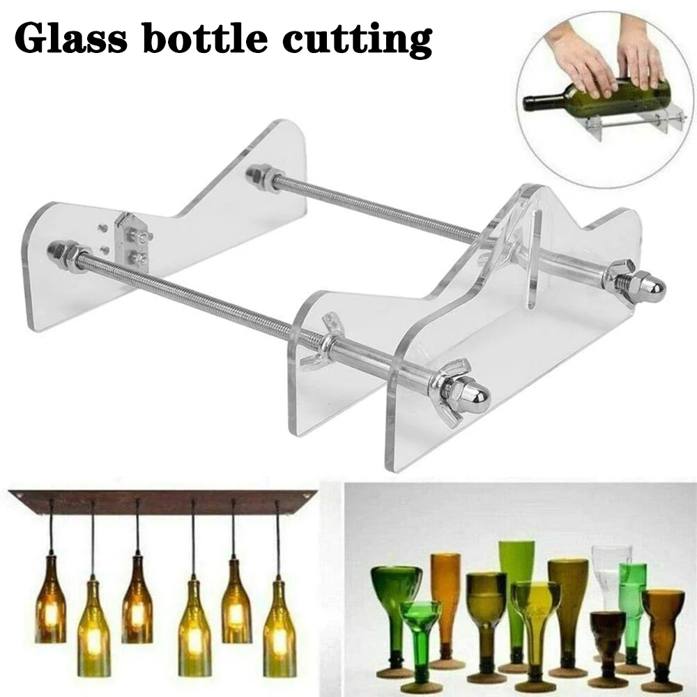 Професионална машина за рязане на стъклени бутилки, инструмент за рязане на вино, бира, аксесоари за дома с шкурка и отвертка