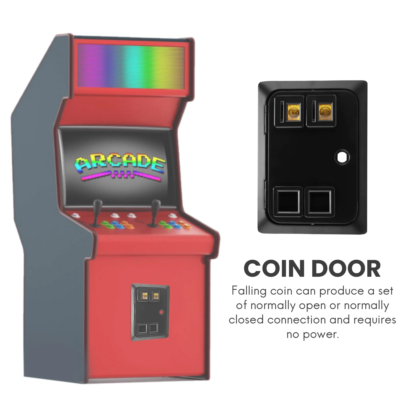 Аркадна игра на слот машина с две входните врати за монети, 2-слотная задвижваната за монети за слот машина за пинбол