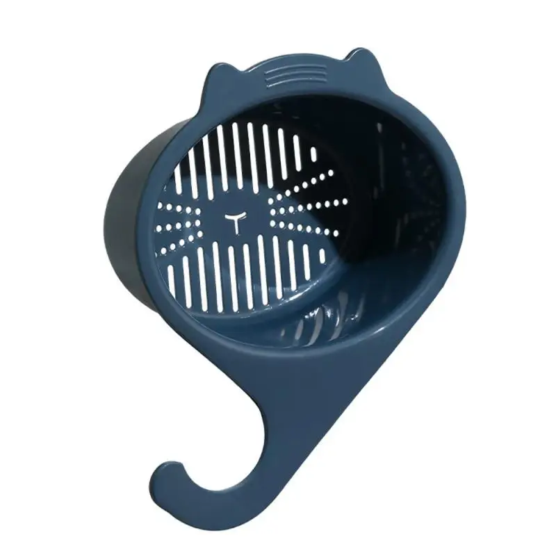Кошница за източване на зеленчуци с анимационни котка, кош за филтър, Полезен филтър за мивки от полипропиленови материали, плодове и кухненски инструменти с анимационни котка