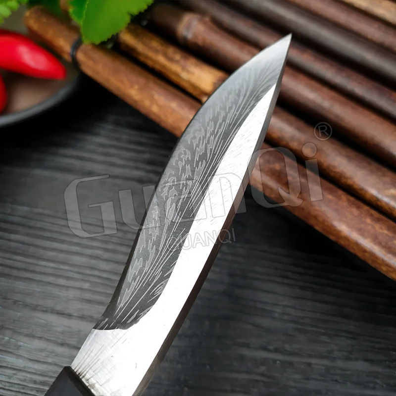Обвалочный нож от неръждаема стомана 5cr15, Изкован Ловен нож на улицата с ножнами, Нож за рязане на месо, Ножове за приготвяне на храна, готвачи, касапин