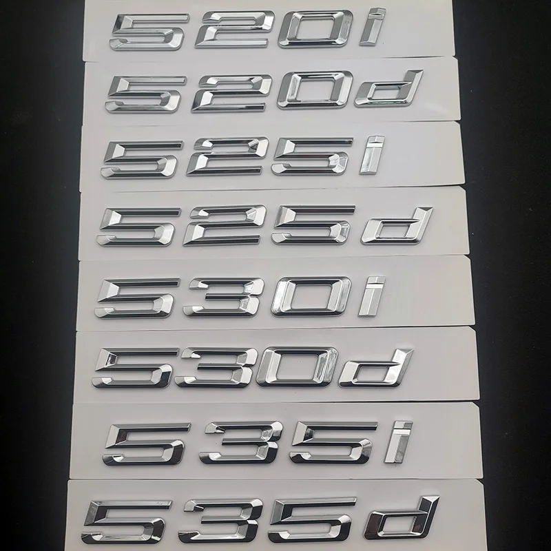 3D ABS Емблема на Багажника на Колата Икона на Лого За BMW 520i 525i 530i 535i 520d 525d E60 530d Xdrive E39 E34 F10 Етикети С Букви Аксесоари