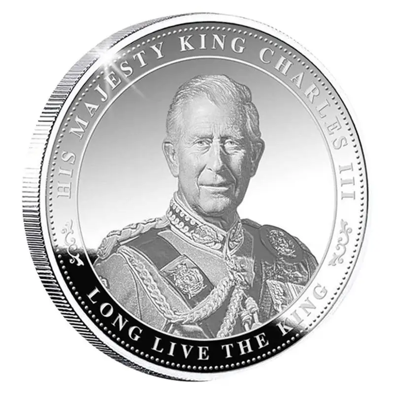 Монети на Крал Чарлз, Крал на Англия, Негово Величество, Сувенири, Иконата с 3D Релефно, са подбрани монета, Спомен колекция, Ръчна изработка