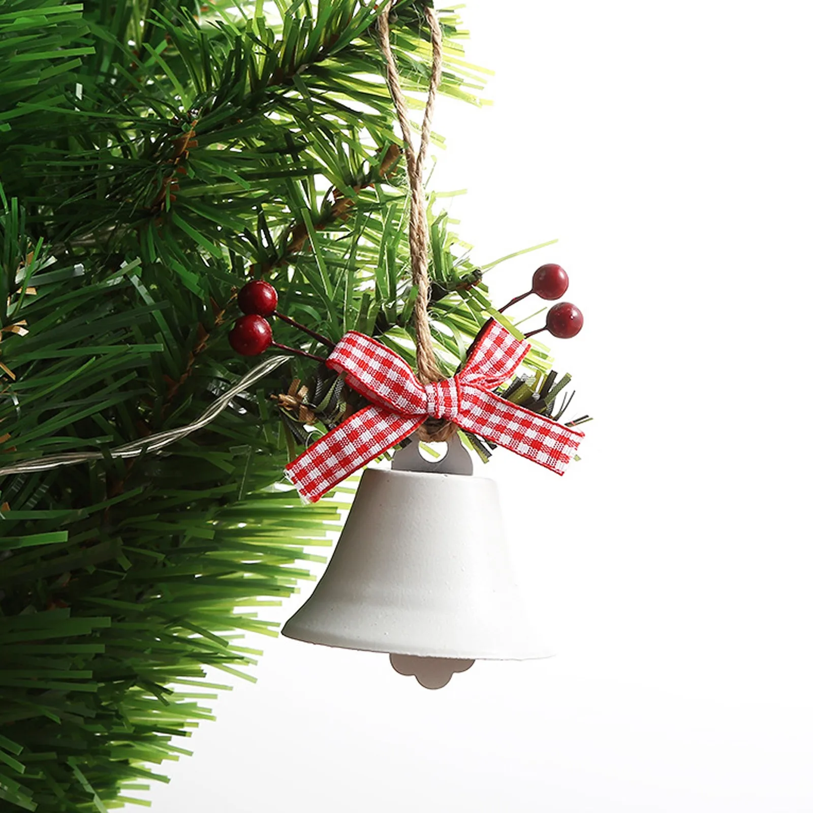 Керамични Гирлянди за Коледна Елха От Сребърно фолио, Коледно Дърво, Дървени Гирлянди от Мъниста, Дървени Декорации за Коледната Елха, Висящи Украшения