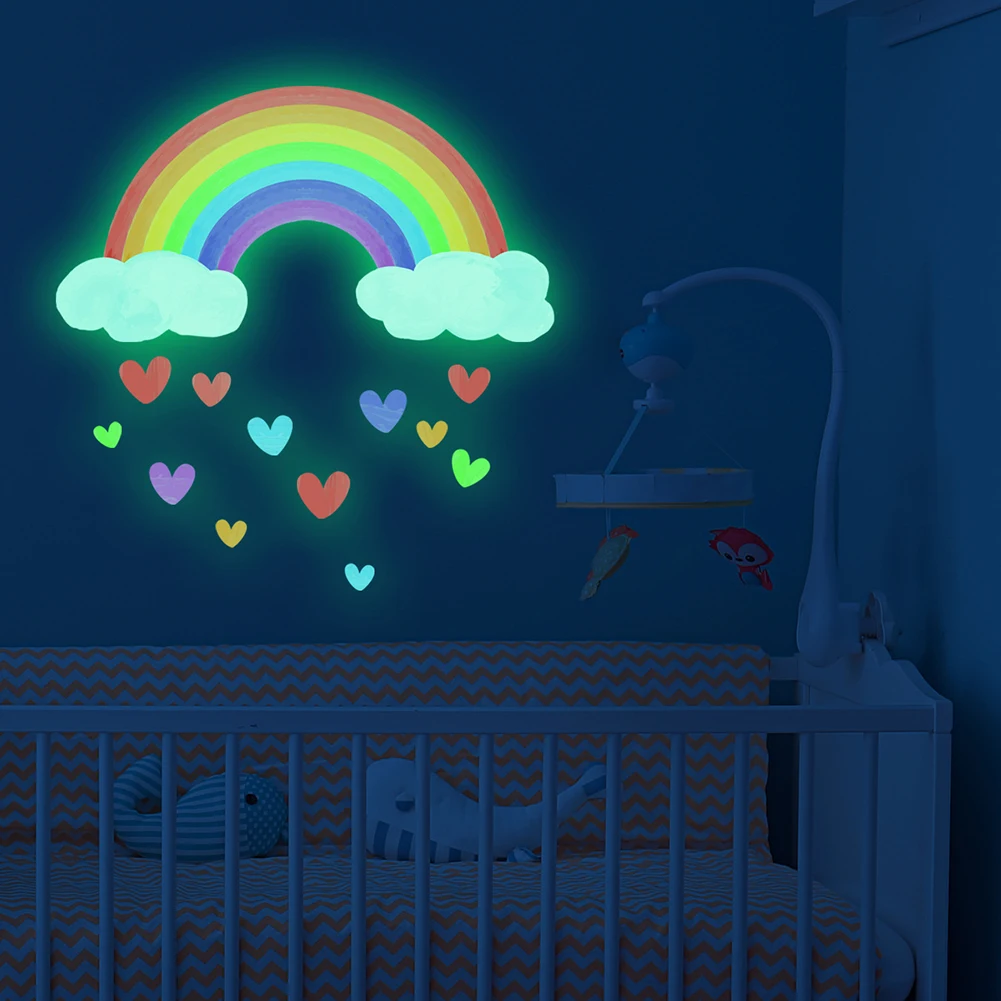 Карикатура Преливащи Облаци Любов Стикер За стена, Стенни художествени етикети Декор Спални Подаръци