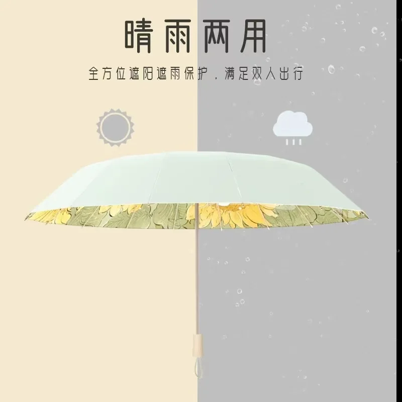 Ретро чадър Wind 16 Bone Женски слънцезащитен крем, устойчиви на uv, Голям чадър От Слънцето, чадър от слънчев дъжд