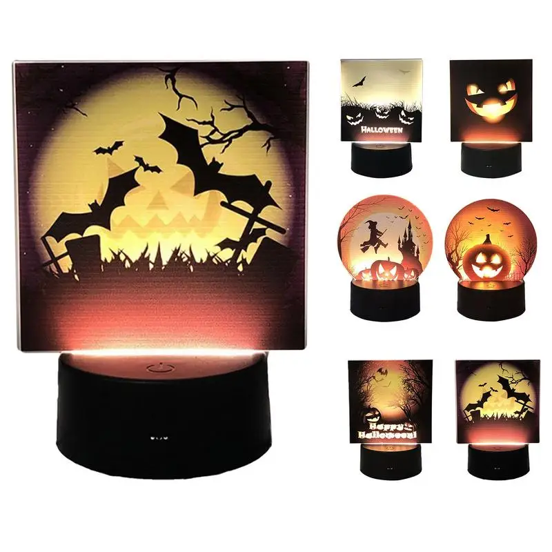 Украса за вашия работен плот на Хелоуин Изискани Настолни лампи на Хелоуин Многофункционални и Многократна употреба Забавни декоративни нощни лампи