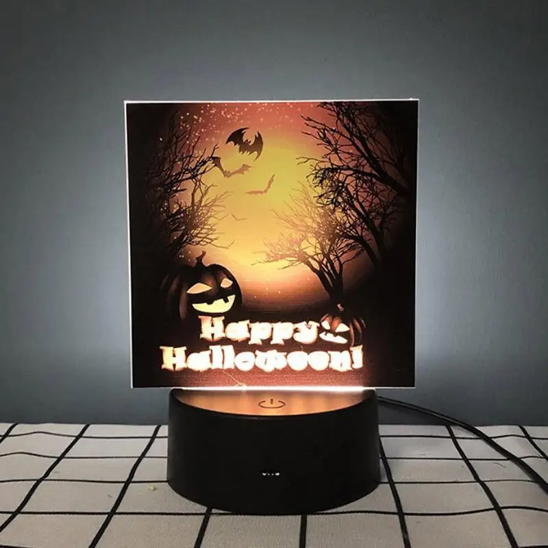 Украса за вашия работен плот на Хелоуин Изискани Настолни лампи на Хелоуин Многофункционални и Многократна употреба Забавни декоративни нощни лампи