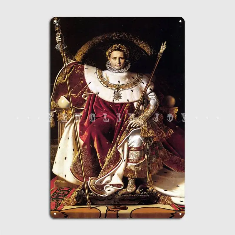 Наполеон На Престола, Метални Табели Плакат На Клубната Парти Гараж Клуб Печат Стенен Декор Лидице Знак Плакат