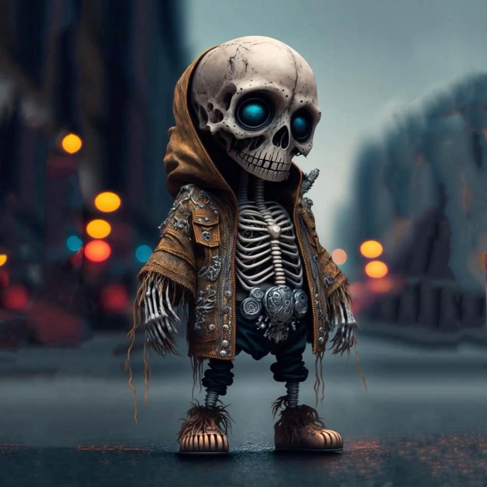Фигурка на скелета на Хелоуин от смола, Стръмни фигурки скелети, Черепи, Ужасяващи декорации, Таблото на автомобил, Маса, декоративни черепа