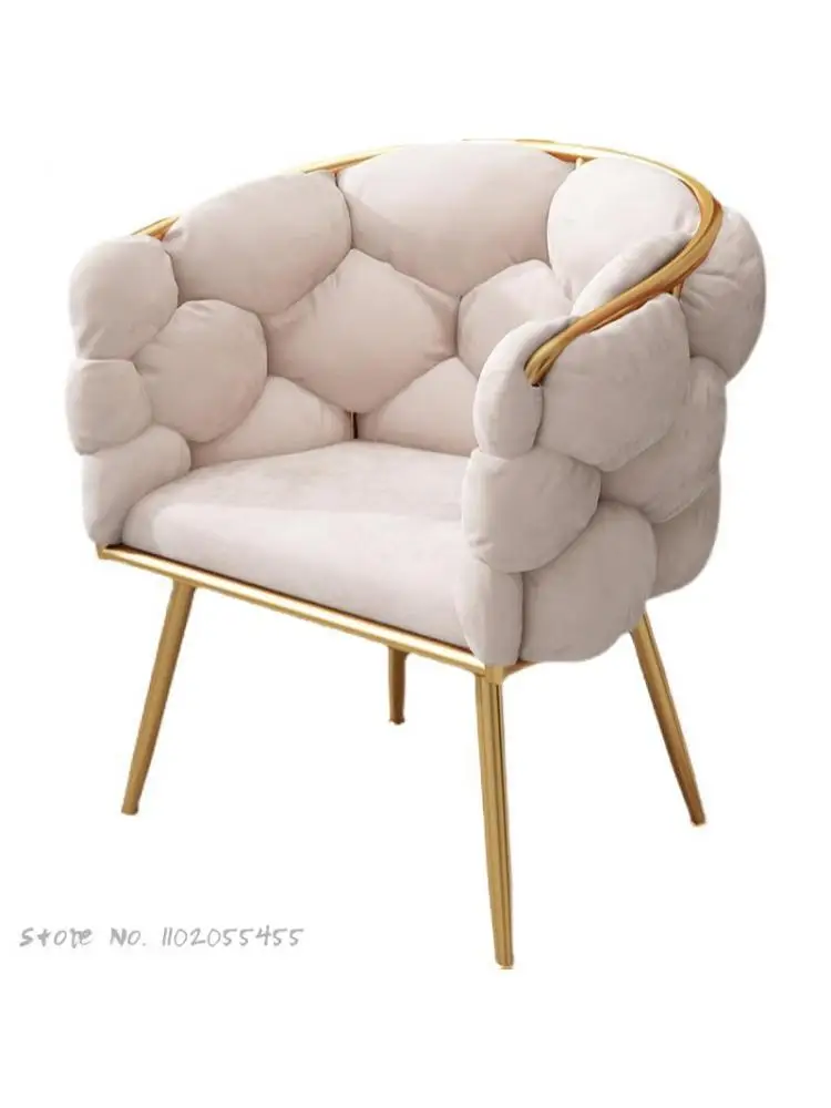 Лесен луксозен скандинавски единична разтегателен диван и фотьойл за отдих, чист червен ins, творчески ноктите салон, тоалетка, стол, стол за грим, стол за спални