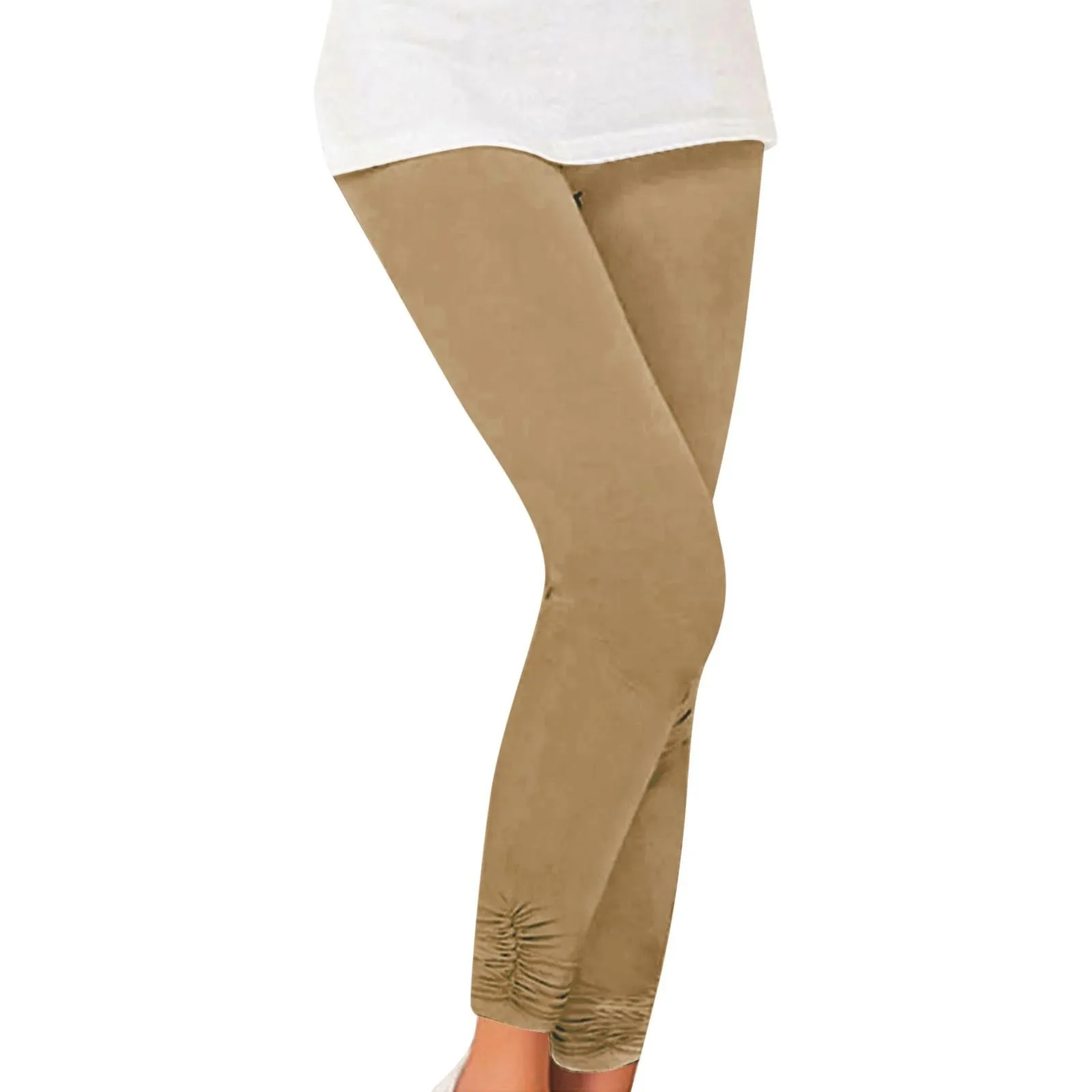 Модерен есенно-зимни еластични панталони с плиссированным дъното, гамаши, стегнати женски гамаши, с джоб, Дълга гамаши за жени