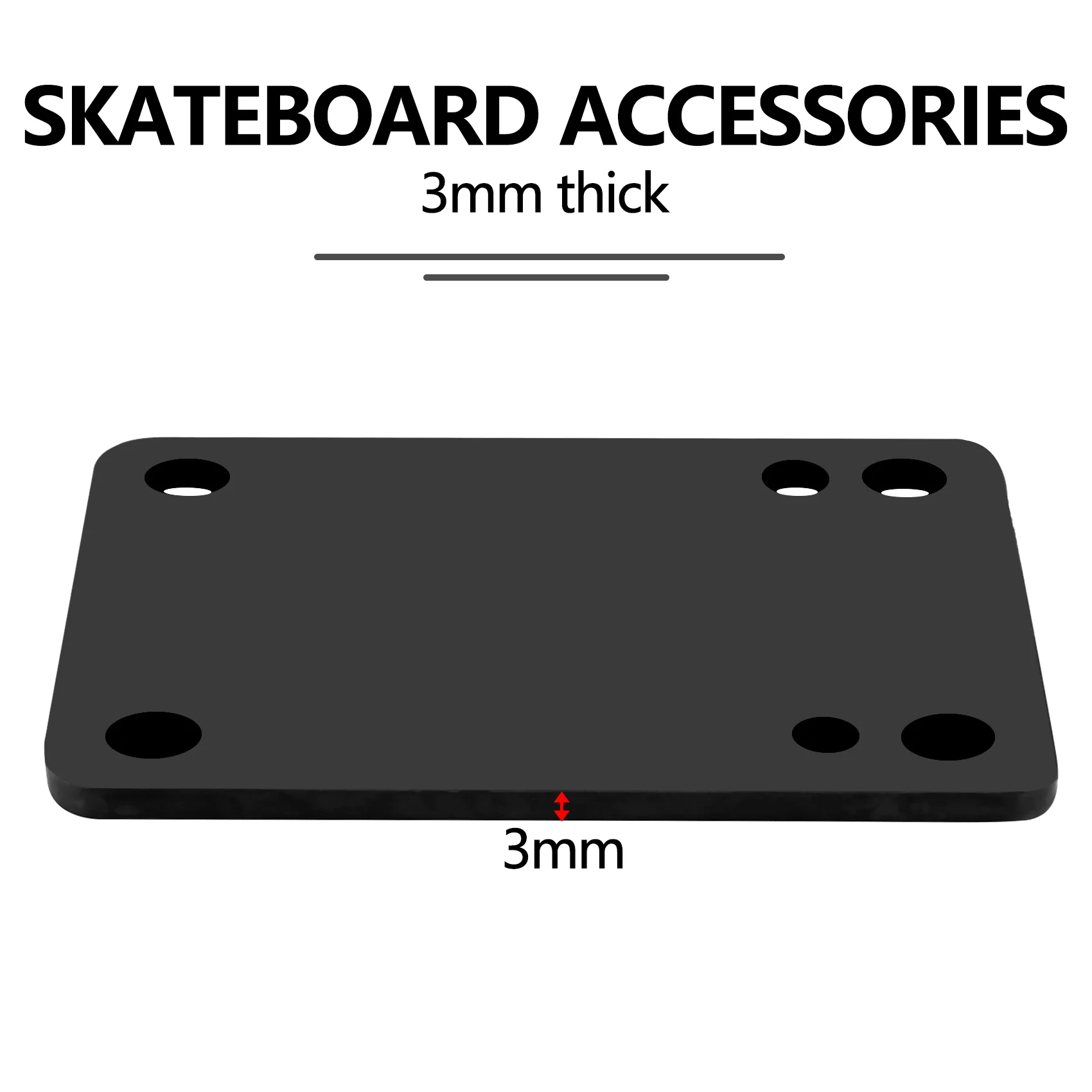 Гумена тампон за скейтборд 1/8 3 мм, опаковка от 2