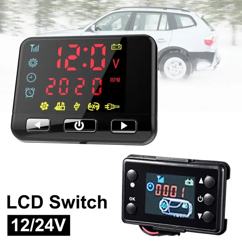 Универсален 12 В 24 В Дизелов Воздухонагреватель LCD монитор Ключ за Управление на Аксесоари за автомобили верижни Дизел Комплект контролер на паркинг нагревател