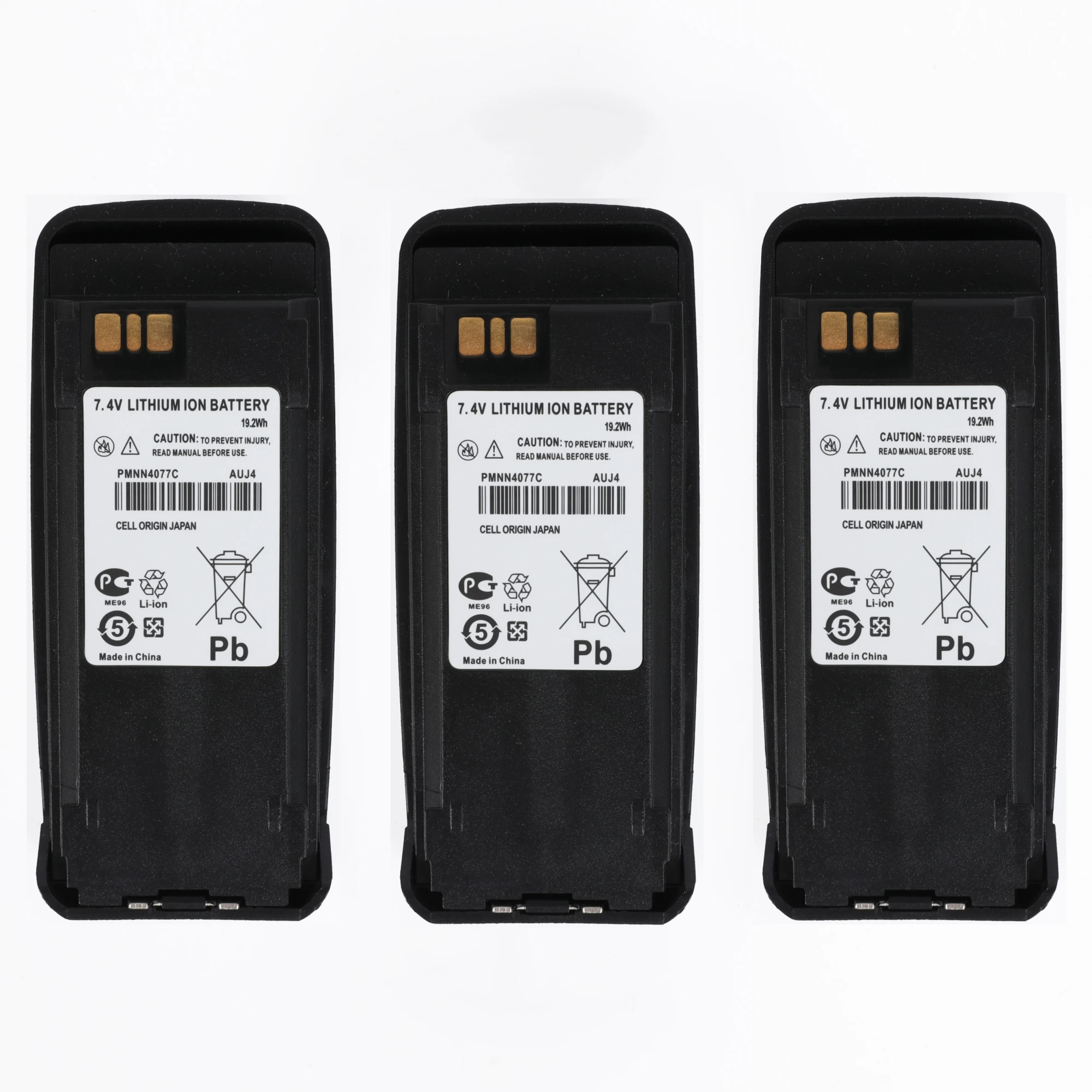 3 блок 7,4 В 2600 mah, литиево-йонна батерия, без импеданс за Motorola XPR 6100, XPR 6300, XPR 6350, XPR 6380, XPR 6500 за PMNN4077
