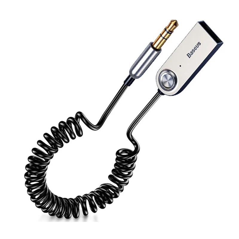 Baseus Bluetooth Предавател Безжичен Bluetooth приемник 5,0 Авто AUX вход 3.5 мм Bluetooth Адаптер, аудио кабел за високоговорители Слушалки