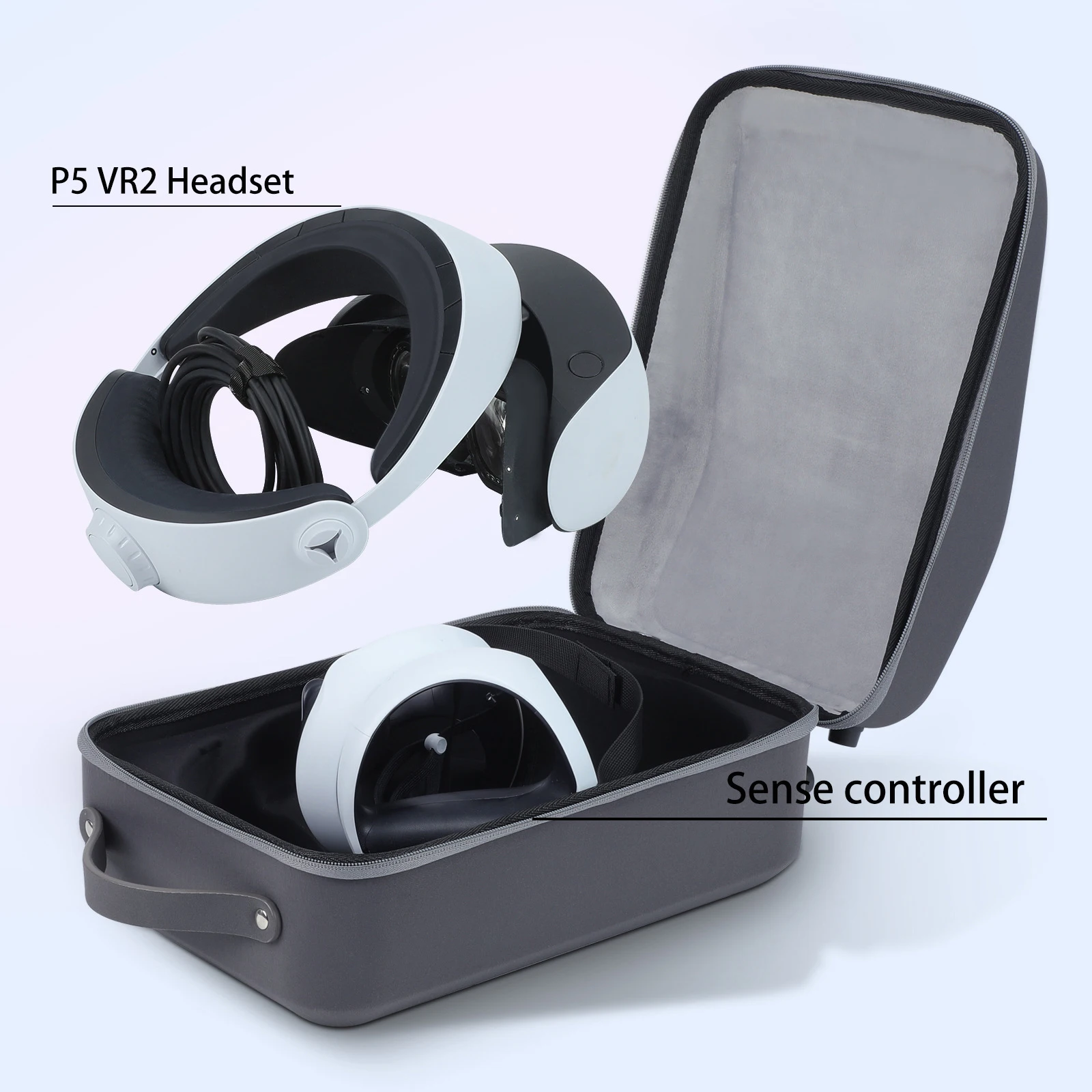 Ново записване, чанта за съхранение на очила за виртуална реалност + противоударная компресиране дръжка за PS VR2, богат на функции преносима чанта за носене