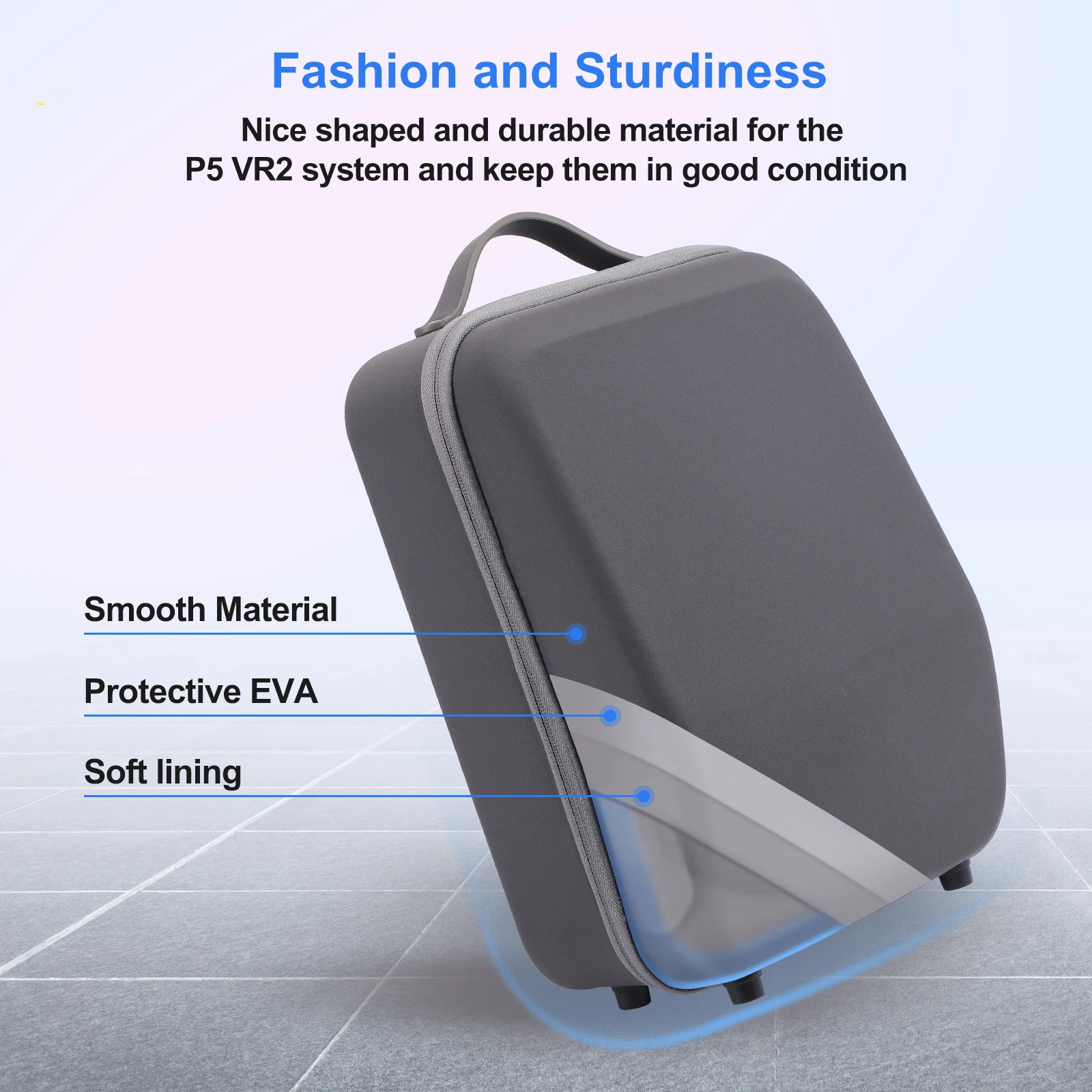 Ново записване, чанта за съхранение на очила за виртуална реалност + противоударная компресиране дръжка за PS VR2, богат на функции преносима чанта за носене