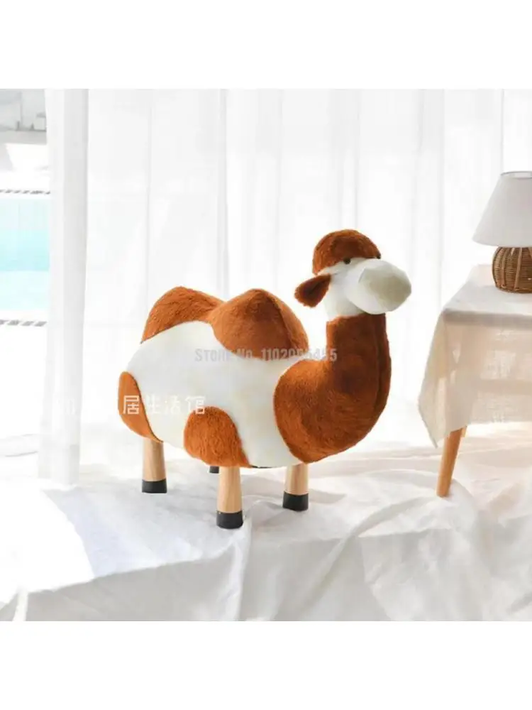 Домашен столче за камила, табуретка с мультяшными животни, декорация на хола, столче за обувки, диван, детска кукла, подарък за нов дом