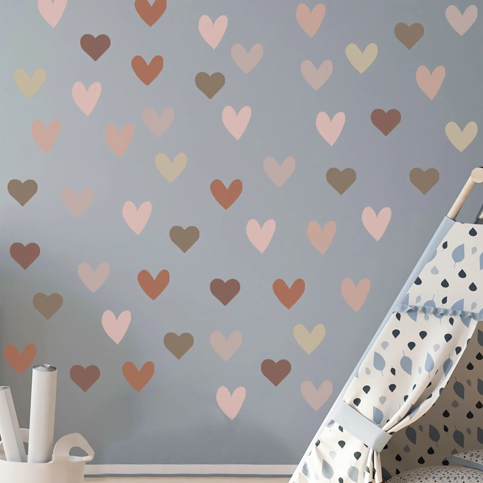 Стикери за декорация Обичам Valentine ' s Love Моранди, Етикети за стая, Кафе цвета на стените, 36 стилове, Красиви декорации за стените в апартамента