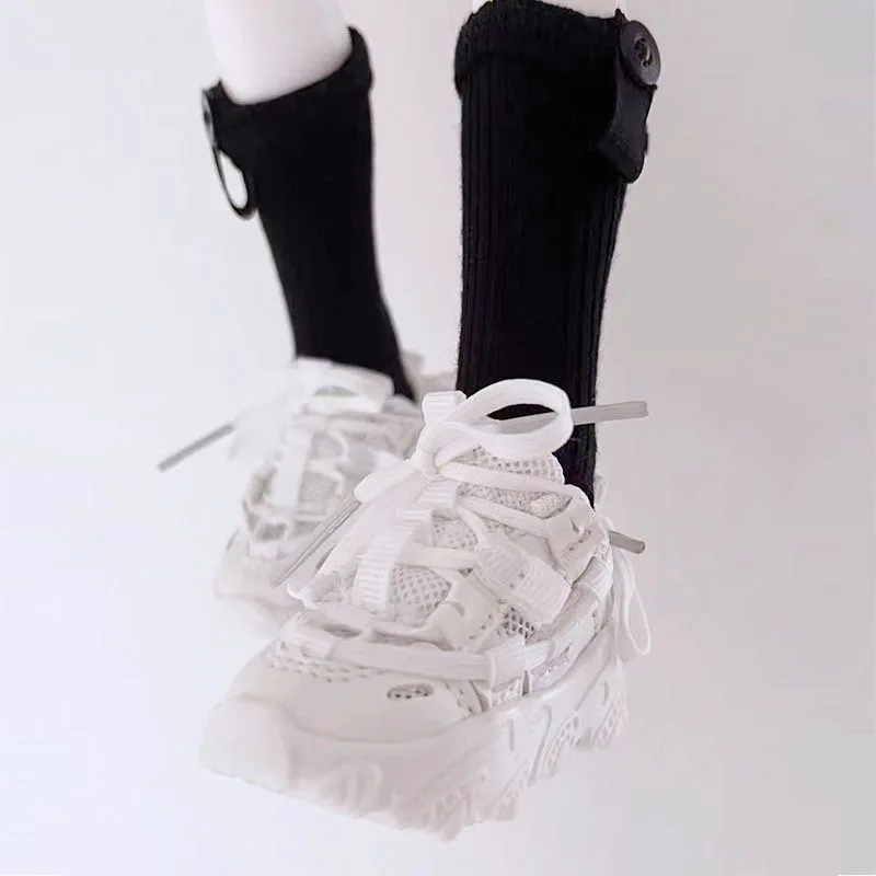 Обувки за кукли 1/4 1/3 с няколко джапанки, черно-бели маратонки, Обувки на платформа, Аксесоари