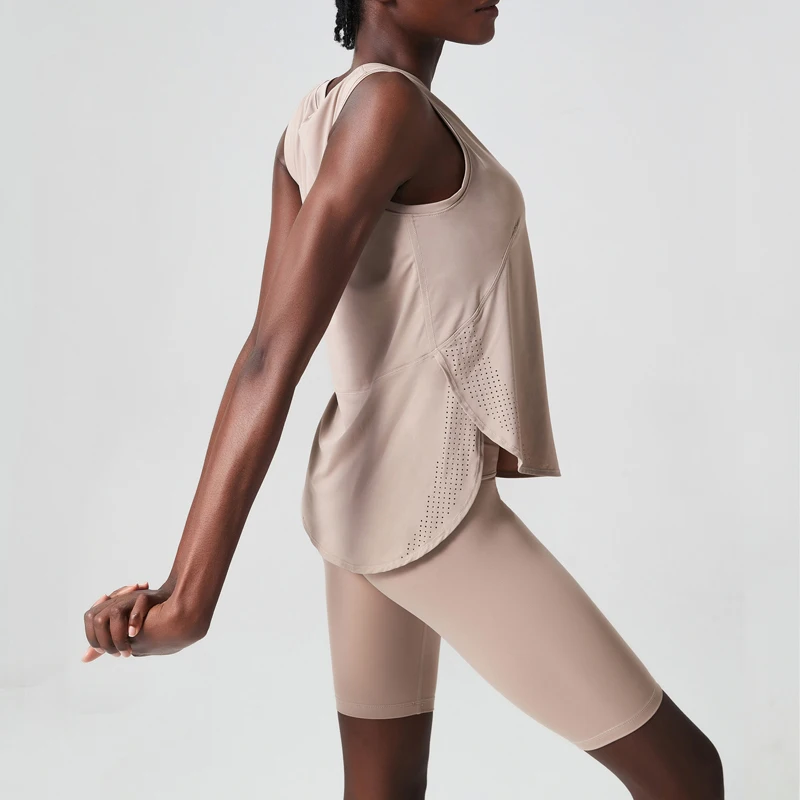 Жена Годишният спортен костюм от еднакво лайкровой плат, Комплект от две части за йога, Дамски дишаща бързосъхнеща спортно облекло за тренировки, джогинг