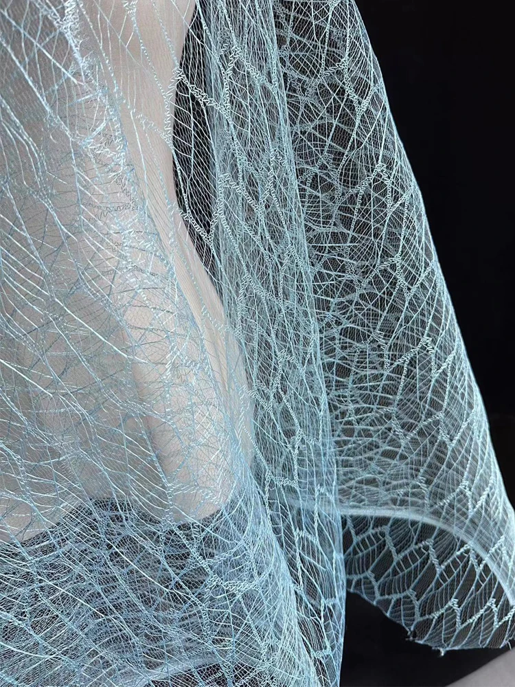 3D Mesh fabric Кленов лист Дантелено Сватбена рокля Живописна фона на Дизайнерски Модерен материал Плат, Шивашки собствените си ръце, За квадратни метра