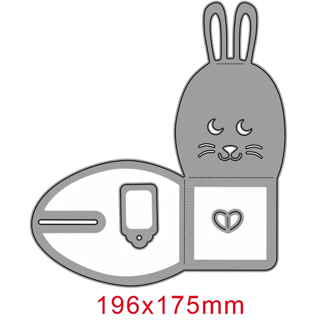 2023 НОВИ Печати за рязане на метал занаятите Cutting Сладко Rabbit Box За рязане на албуми САМ Хартиени карти с Релефно Занаятите Die Cut