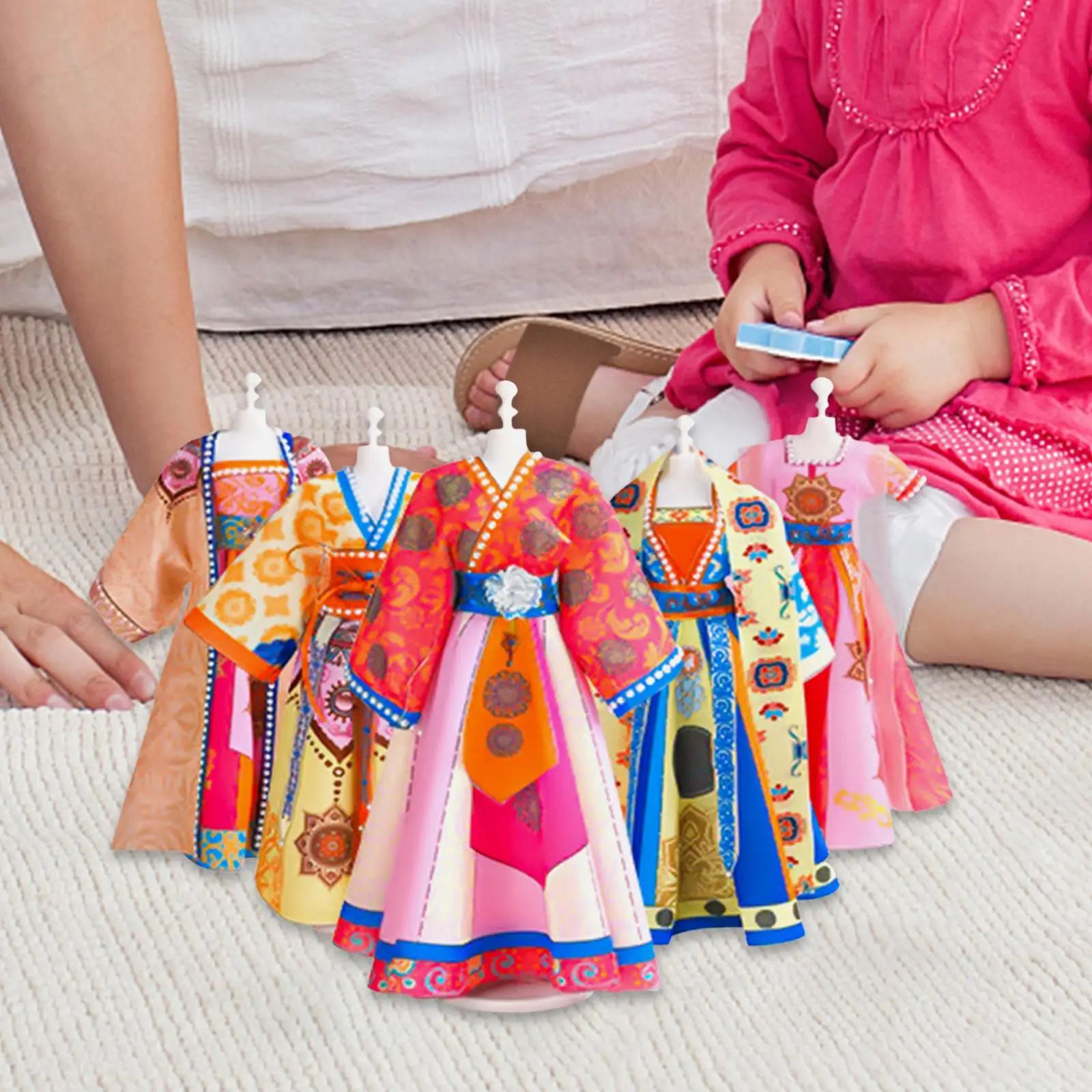 Играчки за дрехи Hanfu със собствените си ръце, Дрехи за кукли, Комплекти за шиене, Комплекти за шиене за момичета