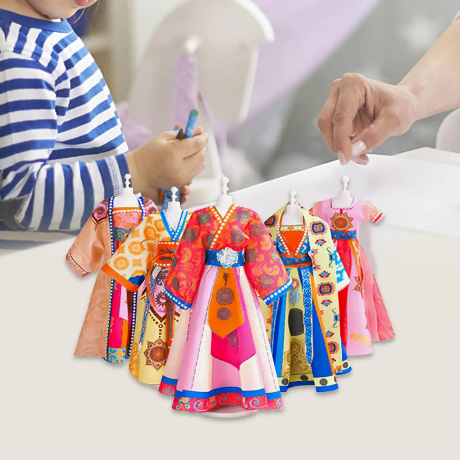 Играчки за дрехи Hanfu със собствените си ръце, Дрехи за кукли, Комплекти за шиене, Комплекти за шиене за момичета