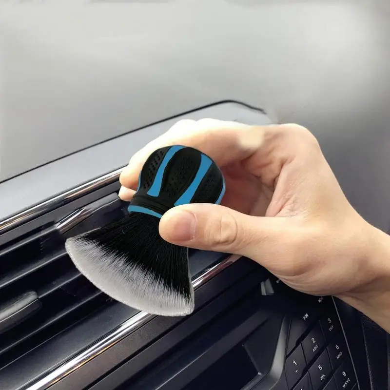 Дължината на четка за измиване на автомобила извити супер четка Ергономични мини четка за автоматично премахване на прах за детайлите в интериора на автомобила