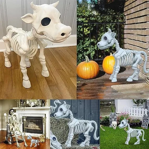 Хелоуин Cow Skeleton,Cow Skeleton Хелоуин Декор,Skeleton Cow Хелоуин Outdoor Home Decoration Accessories декор за дома