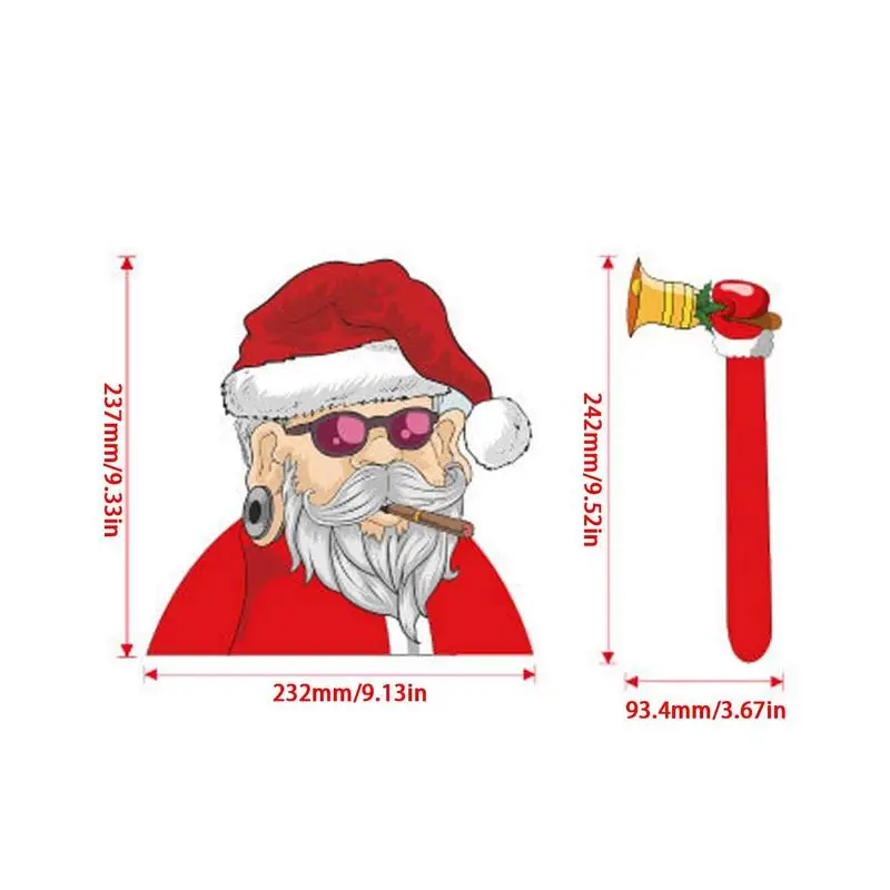 Стикер на Чистачките на Дядо Коледа, Забавна Коледна декоративна стикер, Машущий Дядо Коледа, Персонални 3D стикери на Дядо Коледа, за Украса