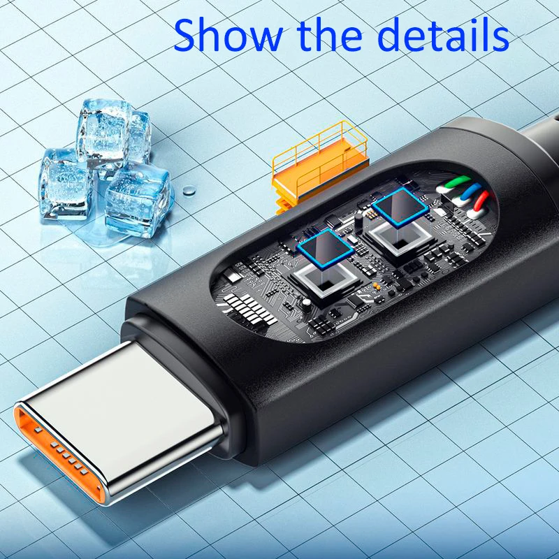 Essager USB Type C Кабел За Huawei Honor Xiaomi Samsung Super Charge 33 W/100 W Бързо Зареждане на USB C Зарядно Устройство Кабел за данни-Тел Кабел
