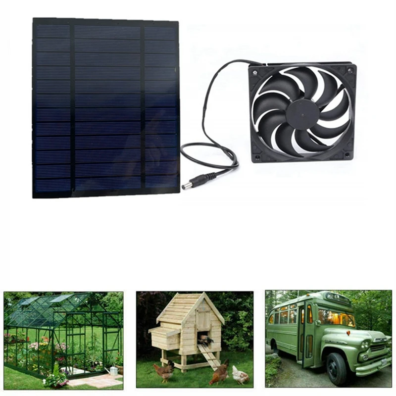 2X20 W 12, вентилатор за слънчева батерия, Мини вентилатор, вентилатор на слънчева батерия За Кучешки Курника