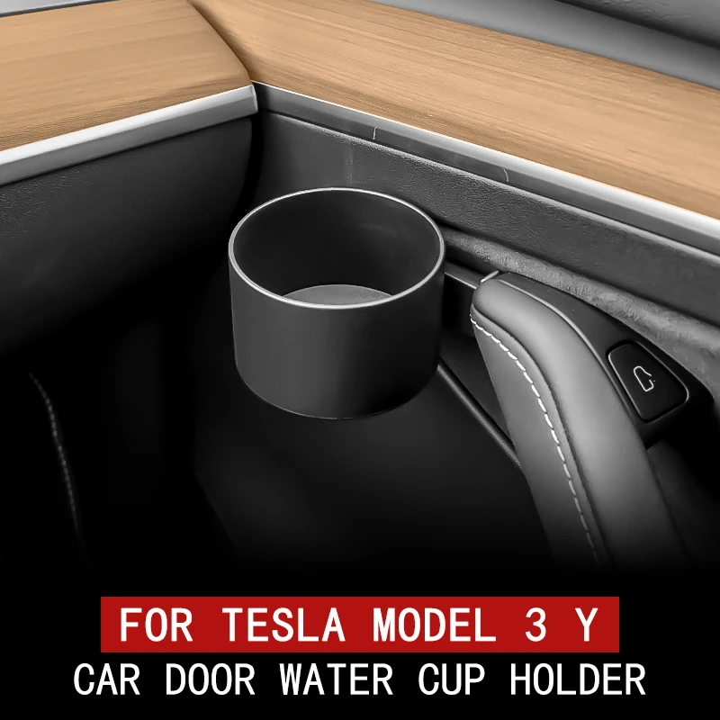 1 бр. Автомобилен поставка за Чаши Авто Межкомнатная Вратата на Планина За Напитки Поставка за бутилки с вода за Tesla Model 3 Model Y Модифицирани Аксесоари