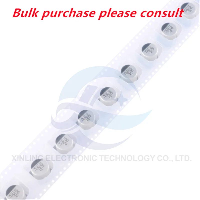 5 бр. Висококачествен алуминиев кондензатор 100 На 100 uf 12,5*13.5 mm SMD електролитни кондензатори