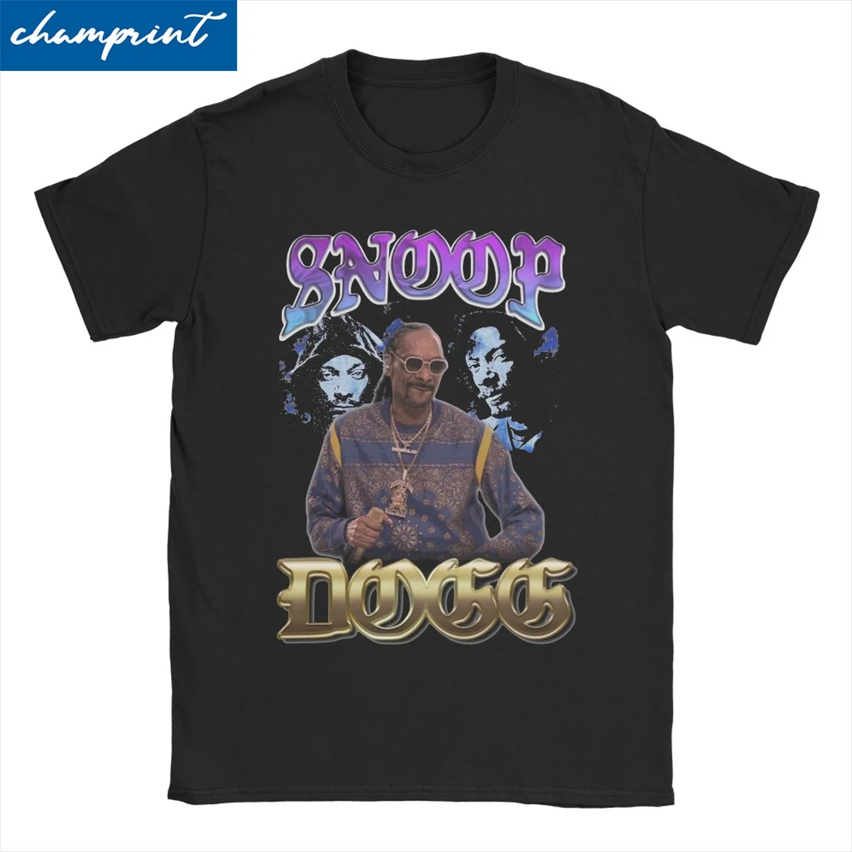 Тениска Snoop Dogg Rapper За мъже и жени, 100% памук, страхотна тениска, тениски с кръгло деколте, Дрехи с къс ръкав, по-Големи размери
