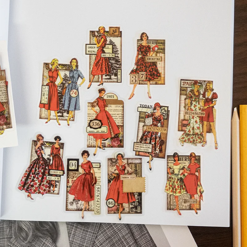 3 Пакета (а) Канцеларски материали Естетически етикети Холни аксесоари Колаж За домашни ЛЮБИМЦИ Европейските декоративни етикети актуални модели на дрехи