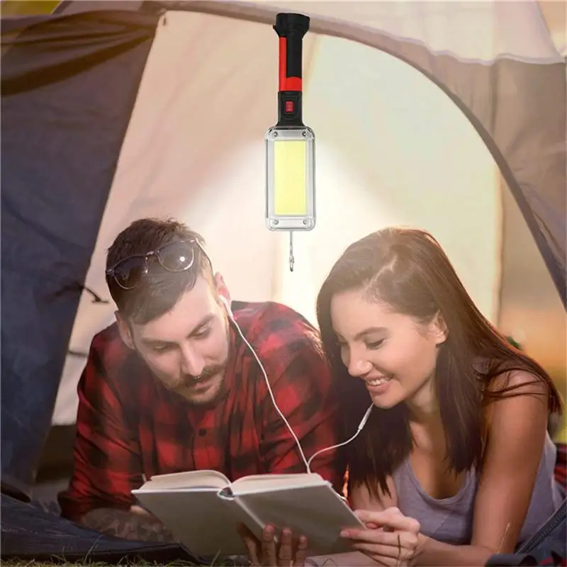 Работа Светлина Преносима Лампа е с Кука и магнит, Туризъм лампа с Високо Нисък удар, USB 18650 Акумулаторна Фенерче, Работно Водоустойчив