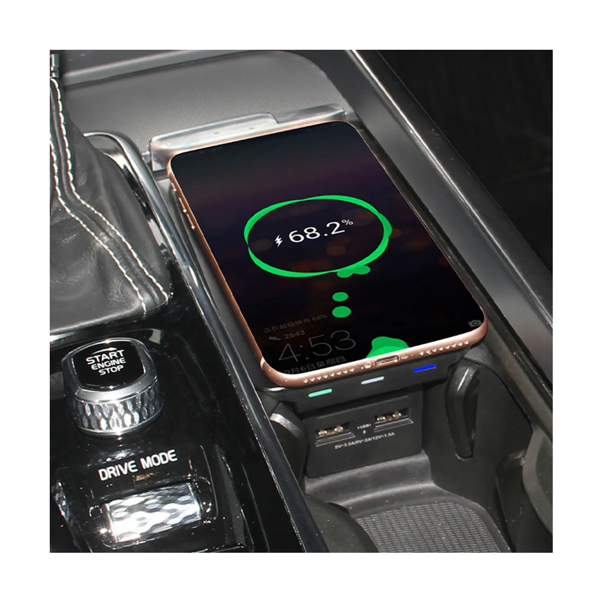 Автомобилното Безжично зарядно устройство с мощност 15 W, Индукционный титуляр за бързо зареждане на телефона Volvo XC60 S90 V90 XC90 S60, V60