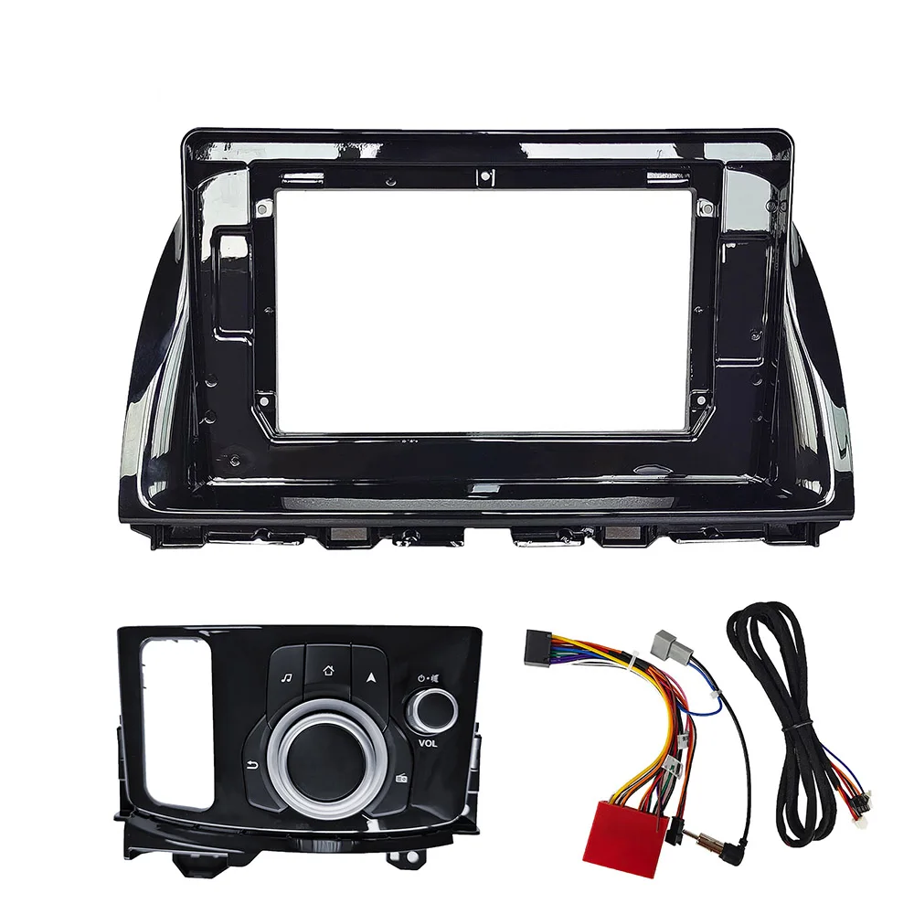 2 Din С 10,1-Инчов автомобили радиоприемная панел Рамка на арматурното табло, ABS + PC Пластмасов инсталационния комплект гарнитури за Mazda CX-5 2012-2016