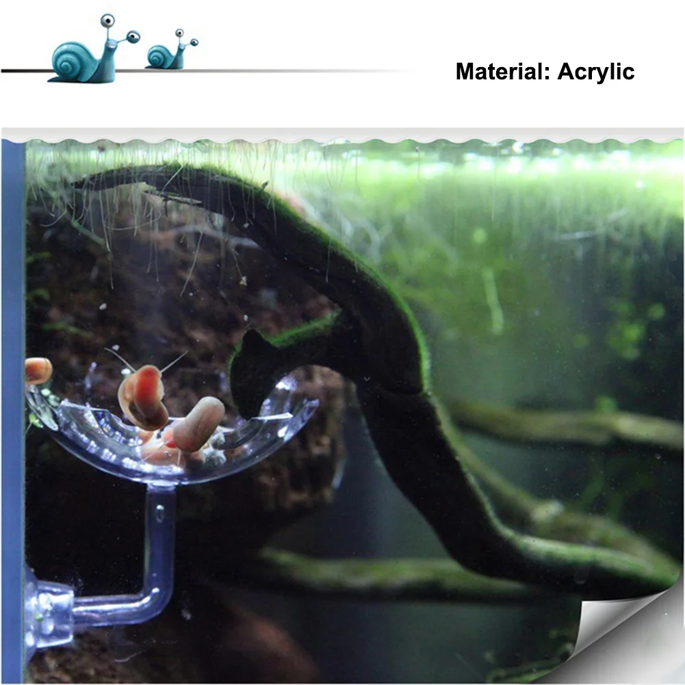 Аквариумный аквариум Купа за хранене скариди и риби с вендузата Прозрачна Купа Аквариумный Аквариум Прозрачен Държач за купата на Аксесоари за аквариумной хранилки