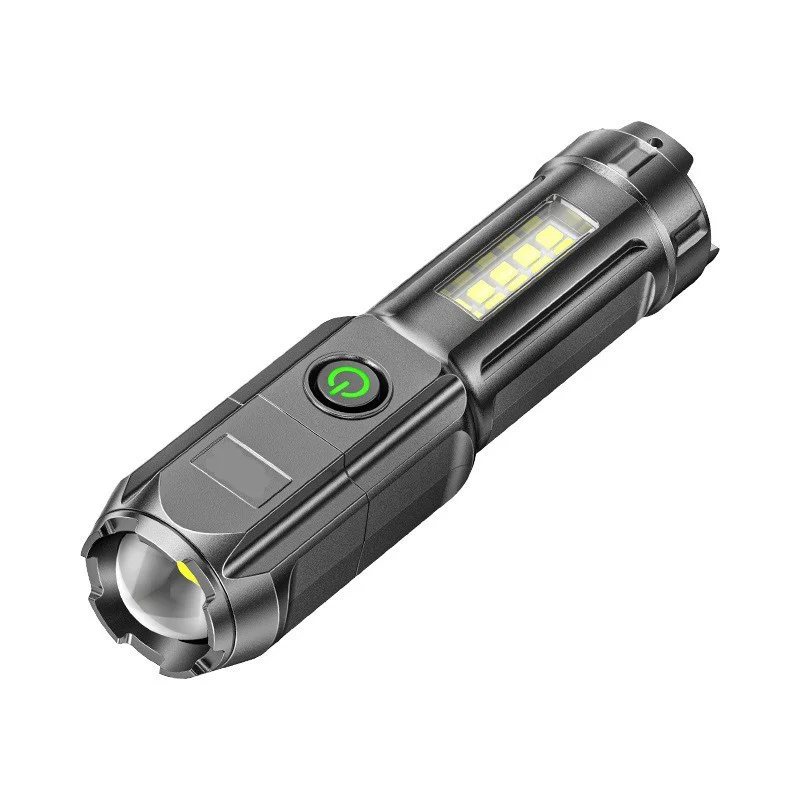Фенерче С телескопическим увеличение, фенерче със силна светлина, зареждане чрез USB, Малък портативен прожектор, лампа за външно осветление на далечни разстояния