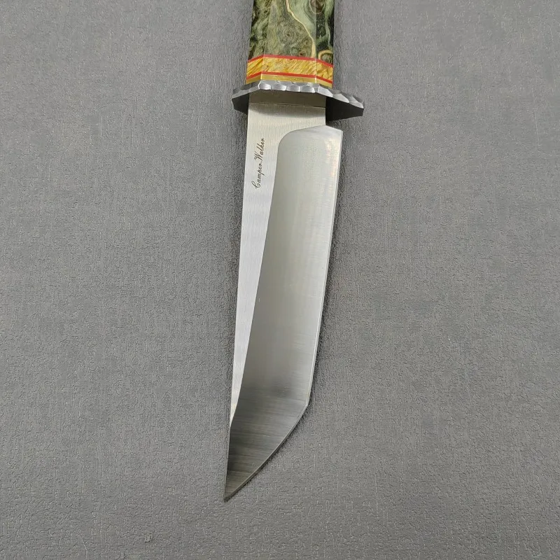 Остър прав нож от прахова стомана с Висока твърдост M390 за оцеляване на открито, на Къмпинг, за самоотбрана, Преносими ловни Ножове с фиксирано острие